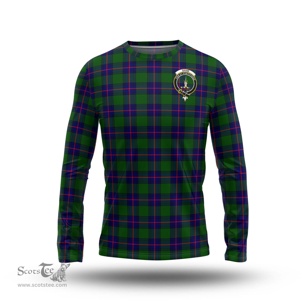 ScotsTee Shop Scottish Shaw Modern Clan Crest Tartan Long Sleeve T Shirt