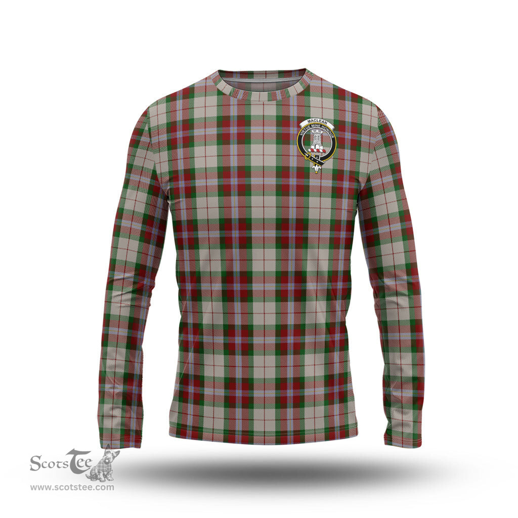 ScotsTee Shop Scottish MacLean Dress Clan Crest Tartan Long Sleeve T Shirt