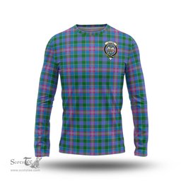 ScotsTee Shop Scottish Ralston Clan Crest Tartan Long Sleeve T Shirt