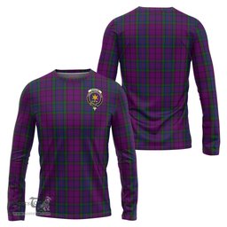 ScotsTee Shop Scottish Wardlaw Clan Crest Tartan Long Sleeve T Shirt
