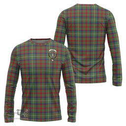 ScotsTee Shop Scottish Shaw Green Modern Clan Crest Tartan Long Sleeve T Shirt