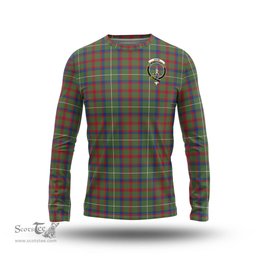 ScotsTee Shop Scottish Shaw Green Modern Clan Crest Tartan Long Sleeve T Shirt