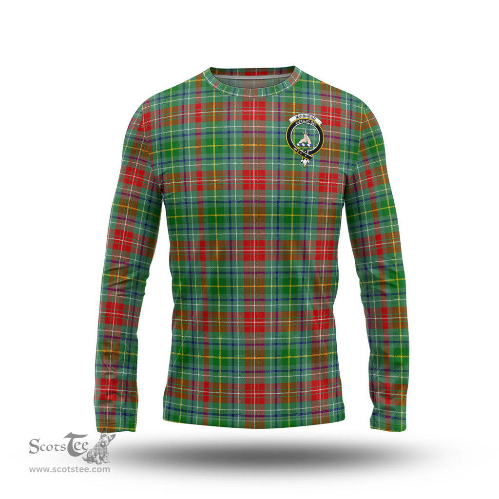 ScotsTee Shop Scottish Muirhead Clan Crest Tartan Long Sleeve T Shirt