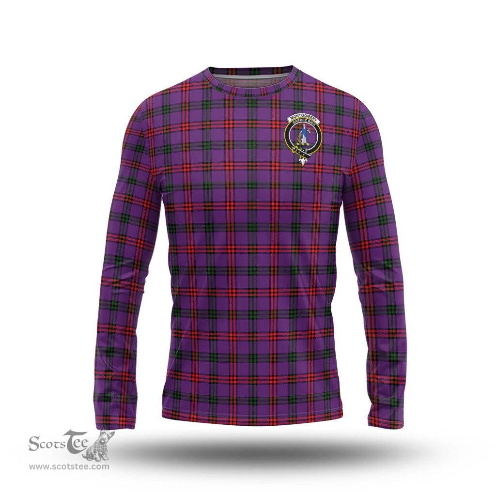 ScotsTee Shop Scottish Montgomery Modern Clan Crest Tartan Long Sleeve T Shirt