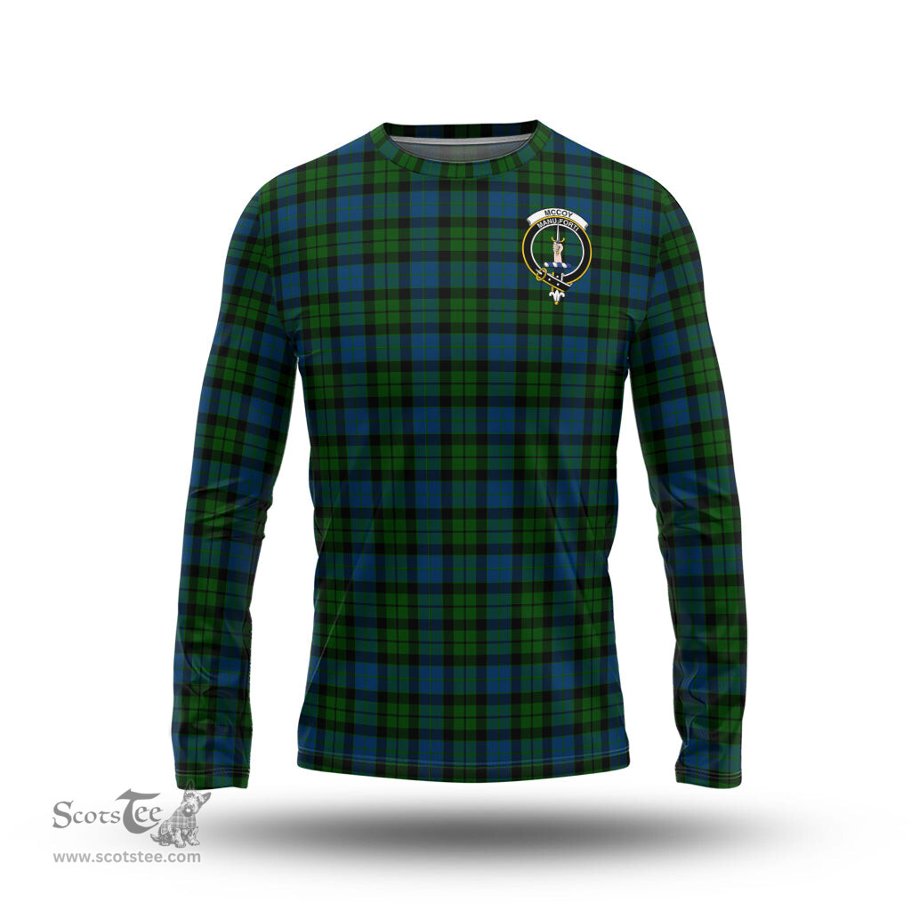 ScotsTee Shop Scottish McCoy Clan Crest Tartan Long Sleeve T Shirt