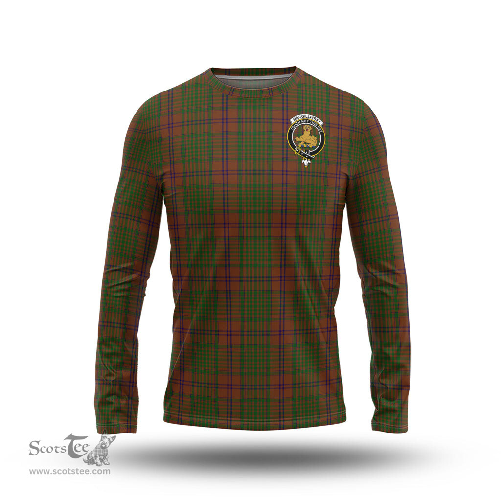 ScotsTee Shop Scottish MacGillivray Hunting Clan Crest Tartan Long Sleeve T Shirt