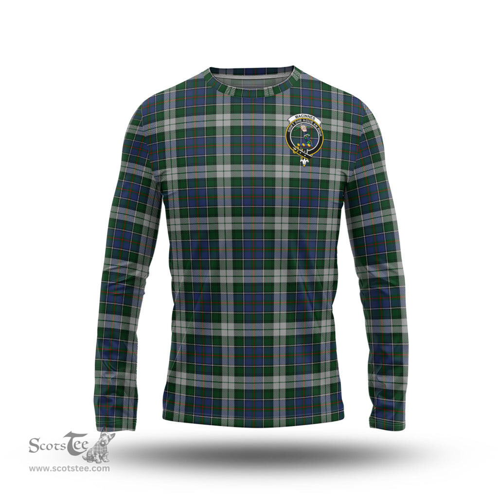 ScotsTee Shop Scottish MacInnes Dress Clan Crest Tartan Long Sleeve T Shirt
