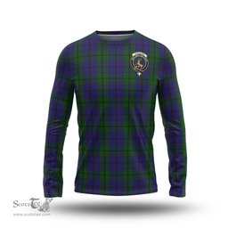 ScotsTee Shop Scottish Strachan Clan Crest Tartan Long Sleeve T Shirt