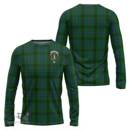 ScotsTee Shop Scottish MacKendrick Clan Crest Tartan Long Sleeve T Shirt