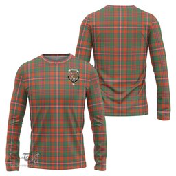 ScotsTee Shop Scottish MacKinnon Ancient Clan Crest Tartan Long Sleeve T Shirt