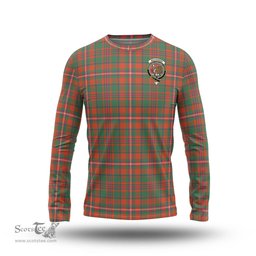 ScotsTee Shop Scottish MacKinnon Ancient Clan Crest Tartan Long Sleeve T Shirt