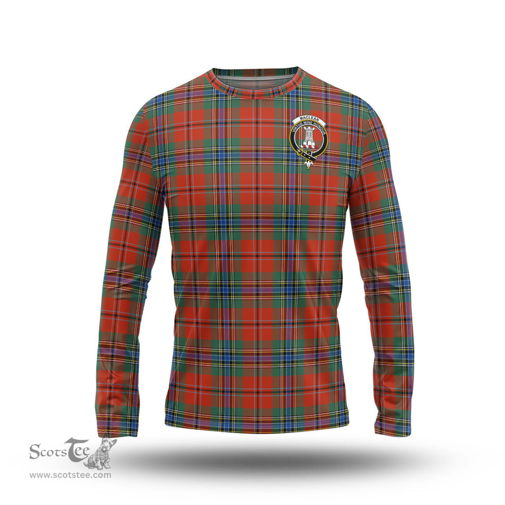 ScotsTee Shop Scottish MacLean of Duart Ancient Clan Crest Tartan Long Sleeve T Shirt