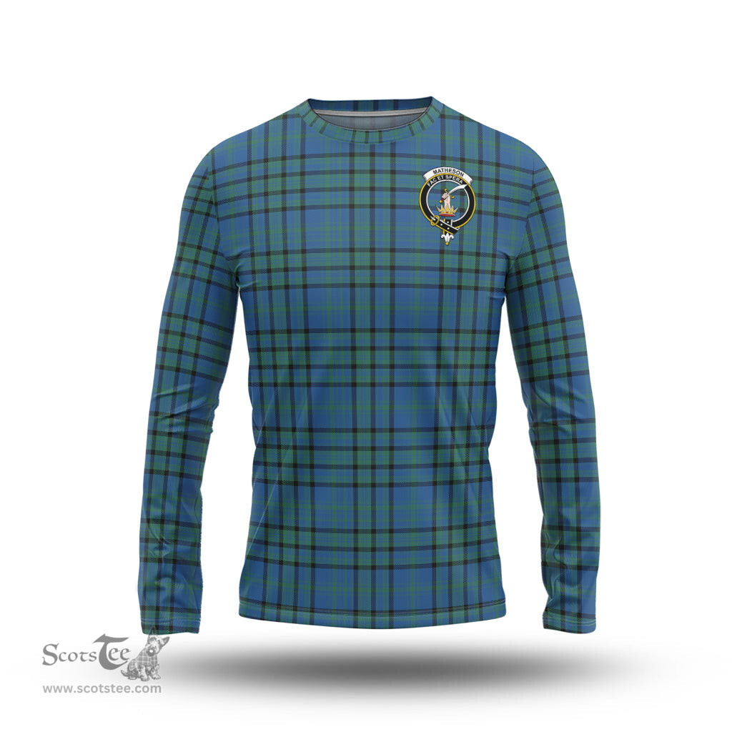 ScotsTee Shop Scottish Matheson Hunting Ancient Clan Crest Tartan Long Sleeve T Shirt