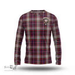 ScotsTee Shop Scottish MacFarlane Dress Clan Crest Tartan Long Sleeve T Shirt