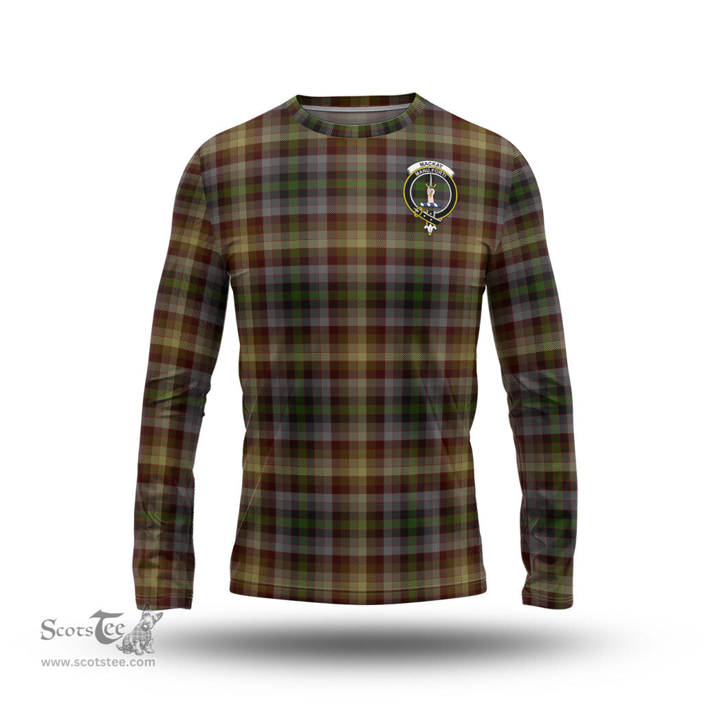 ScotsTee Shop Scottish MacKay of Strathnaver Clan Crest Tartan Long Sleeve T Shirt
