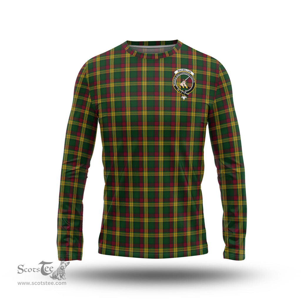 ScotsTee Shop Scottish MacMillan Ancient Clan Crest Tartan Long Sleeve T Shirt