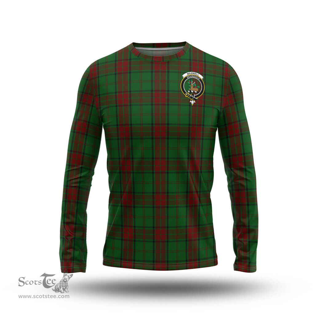 ScotsTee Shop Scottish Maxwell Hunting Clan Crest Tartan Long Sleeve T Shirt