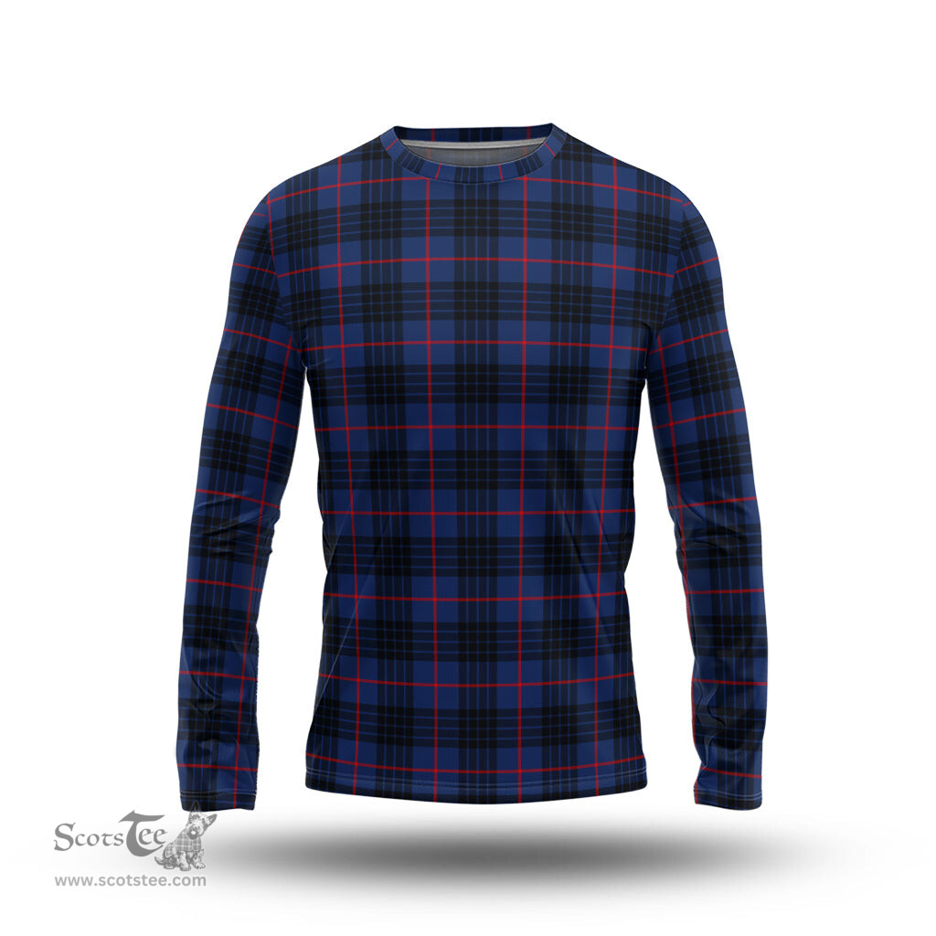 ScotsTee Shop Scottish McCoy Blue Clan Tartan Long Sleeve T Shirt