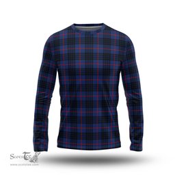 ScotsTee Shop Scottish McCoy Blue Clan Tartan Long Sleeve T Shirt