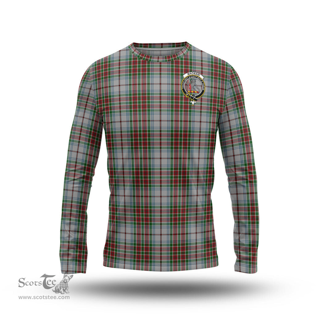 ScotsTee Shop Scottish MacBain Dress Clan Crest Tartan Long Sleeve T Shirt