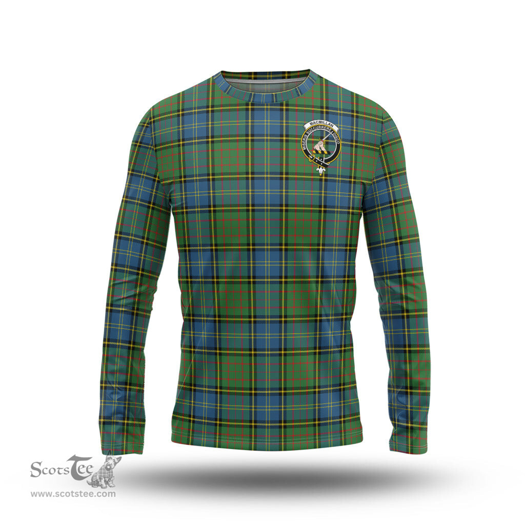 ScotsTee Shop Scottish MacMillan Hunting Ancient Clan Crest Tartan Long Sleeve T Shirt