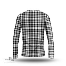ScotsTee Shop Scottish Scott Black White Clan Tartan Long Sleeve T Shirt