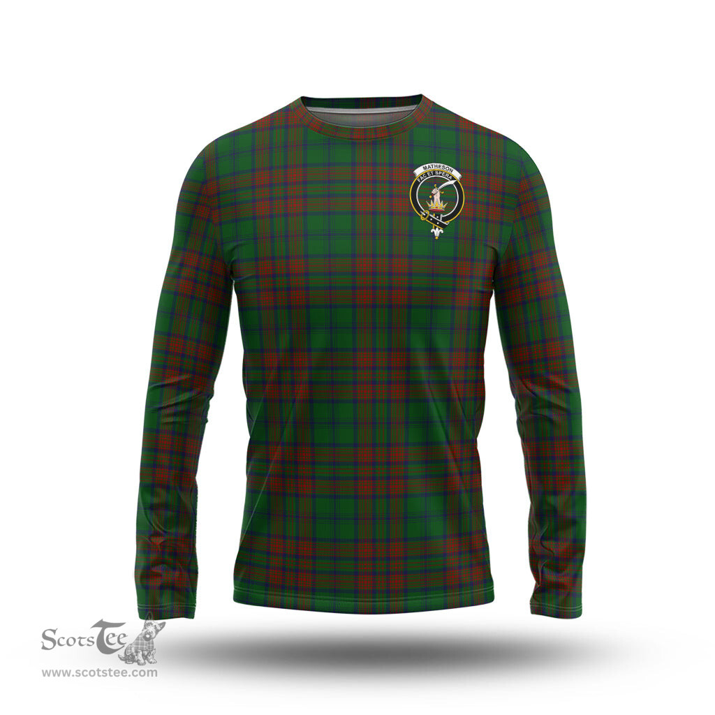ScotsTee Shop Scottish Matheson Hunting Highland Clan Crest Tartan Long Sleeve T Shirt