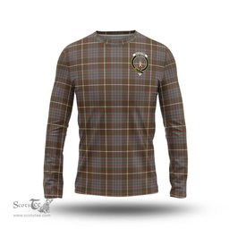 ScotsTee Shop Scottish MacIntyre Hunting Weathered Clan Crest Tartan Long Sleeve T Shirt