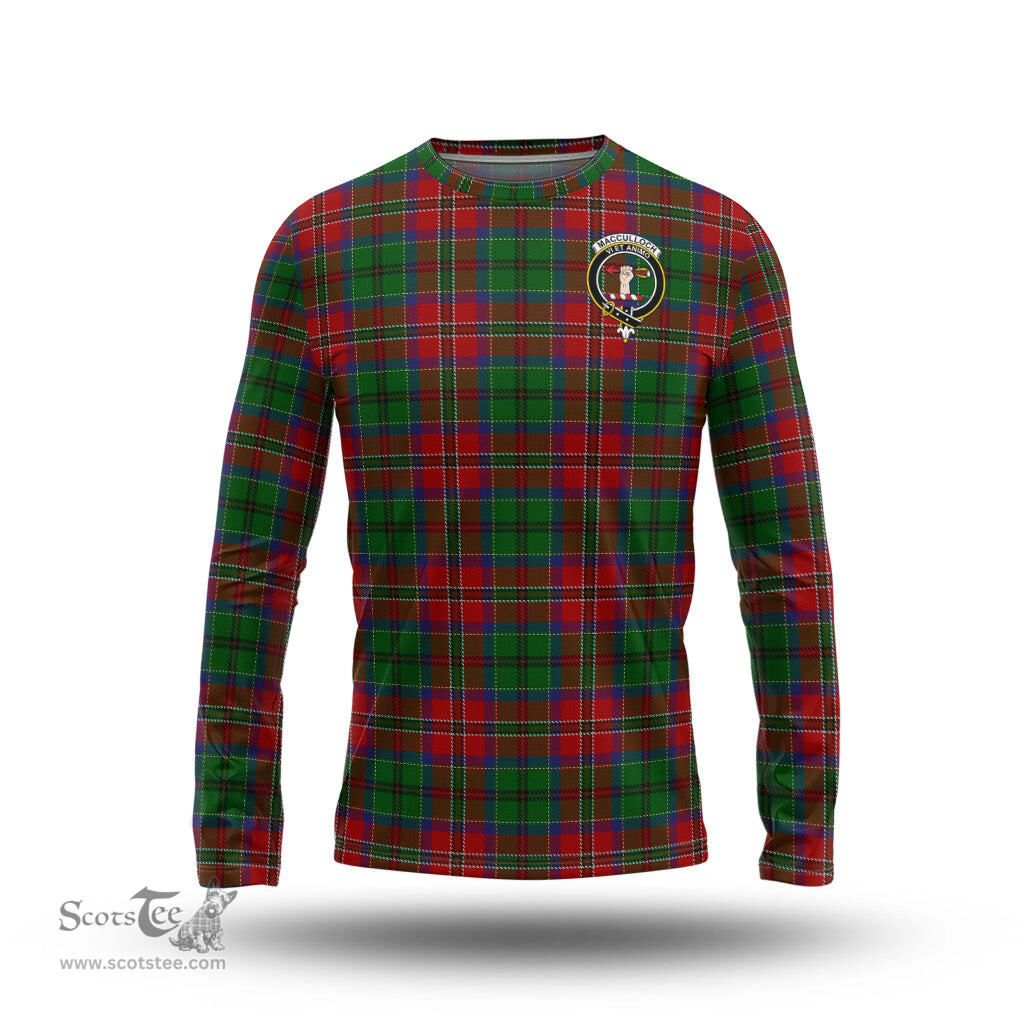 ScotsTee Shop Scottish MacCulloch Clan Crest Tartan Long Sleeve T Shirt