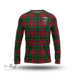 ScotsTee Shop Scottish MacCulloch Clan Crest Tartan Long Sleeve T Shirt