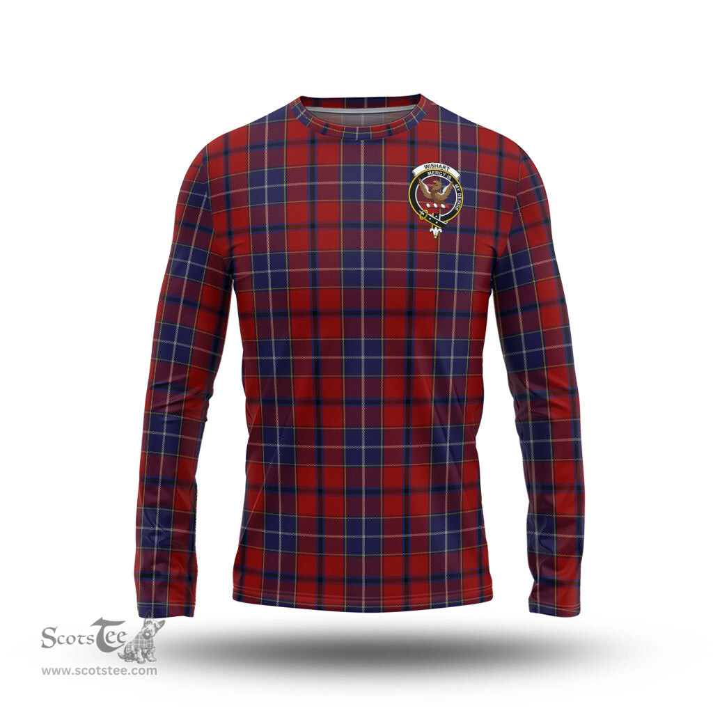 ScotsTee Shop Scottish Wishart Dress Clan Crest Tartan Long Sleeve T Shirt