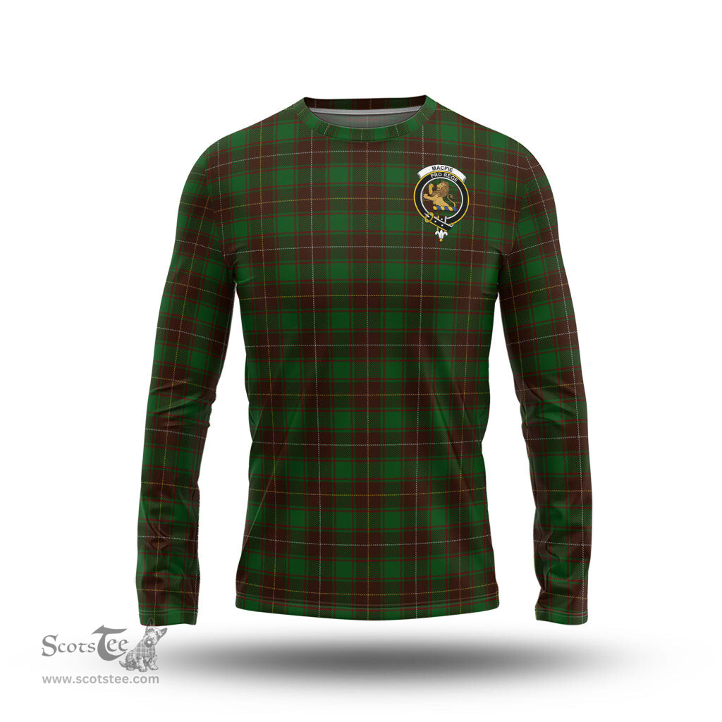 ScotsTee Shop Scottish MacFie Hunting Clan Crest Tartan Long Sleeve T Shirt