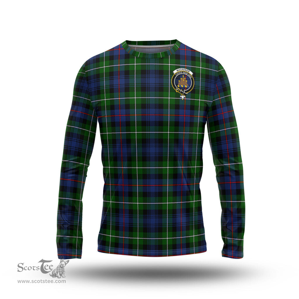 ScotsTee Shop Scottish MacKenzie Modern Clan Crest Tartan Long Sleeve T Shirt