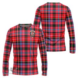 ScotsTee Shop Scottish Straiton Clan Crest Tartan Long Sleeve T Shirt