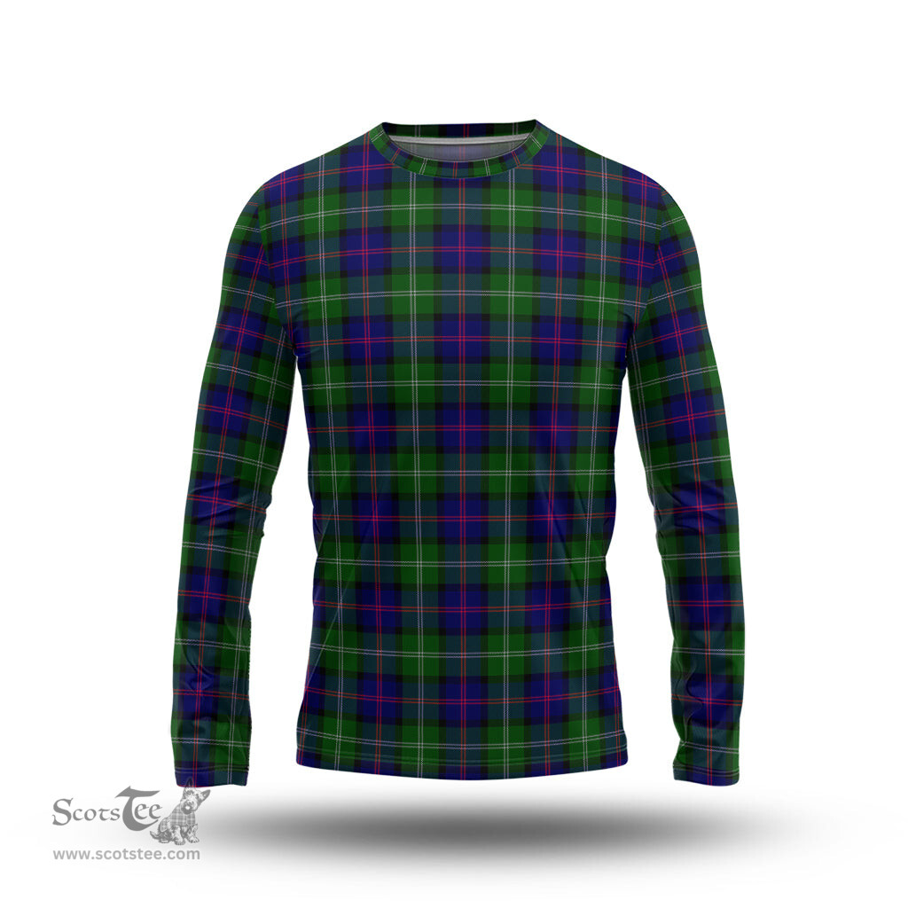 ScotsTee Shop Scottish MacThomas Modern Clan Tartan Long Sleeve T Shirt