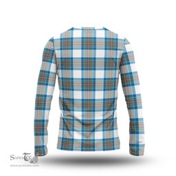 ScotsTee Shop Scottish Stewart Muted Blue Clan Tartan Long Sleeve T Shirt
