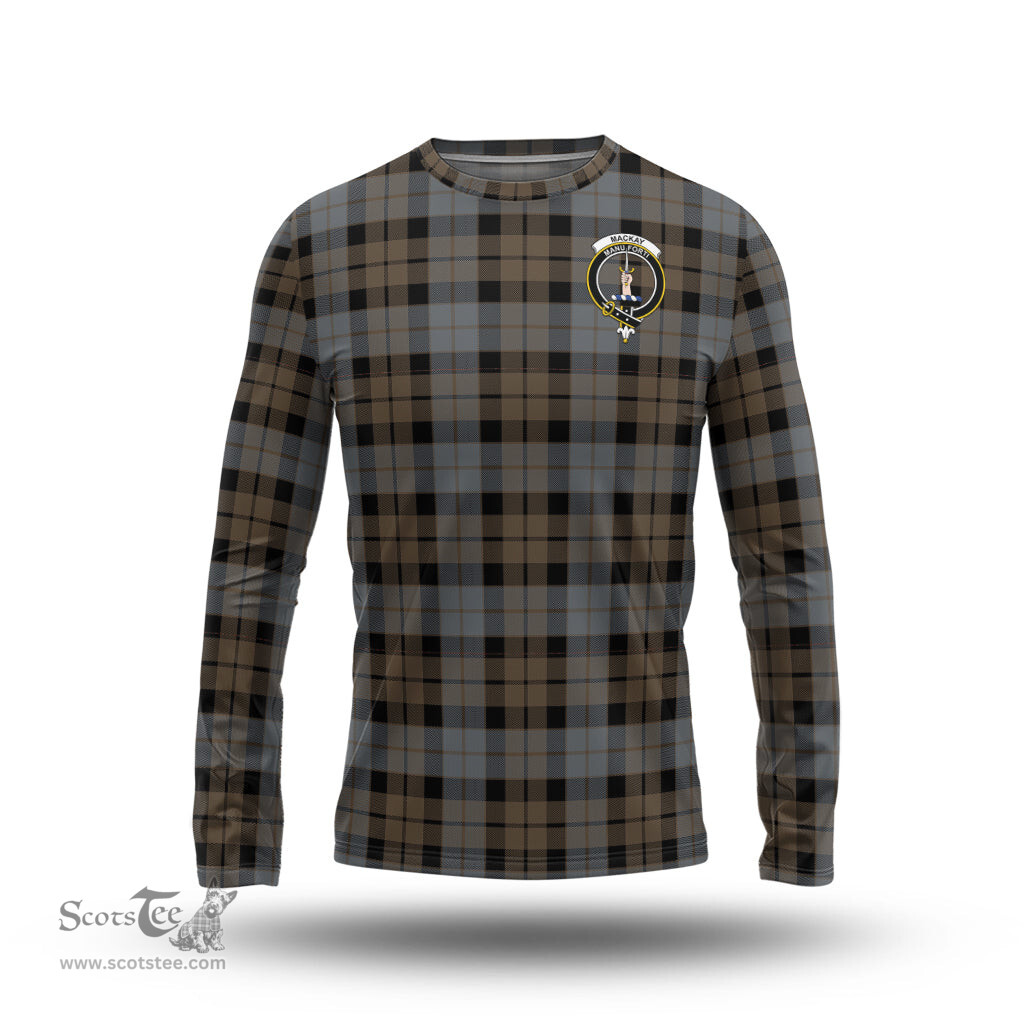ScotsTee Shop Scottish MacKay Weathered Clan Crest Tartan Long Sleeve T Shirt