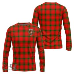 ScotsTee Shop Scottish MacQuarrie Modern Clan Crest Tartan Long Sleeve T Shirt