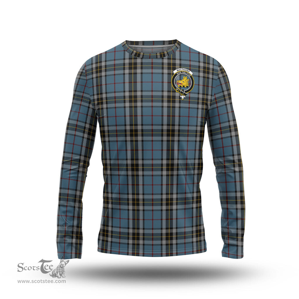 ScotsTee Shop Scottish MacTavish Dress Clan Crest Tartan Long Sleeve T Shirt