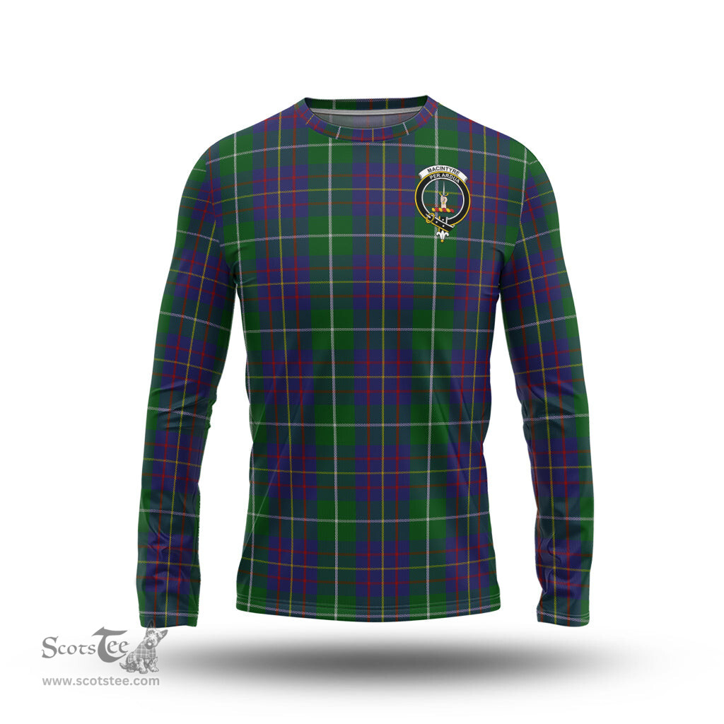 ScotsTee Shop Scottish MacIntyre Inglis Clan Crest Tartan Long Sleeve T Shirt