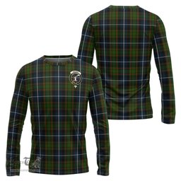 ScotsTee Shop Scottish MacRae Hunting Clan Crest Tartan Long Sleeve T Shirt
