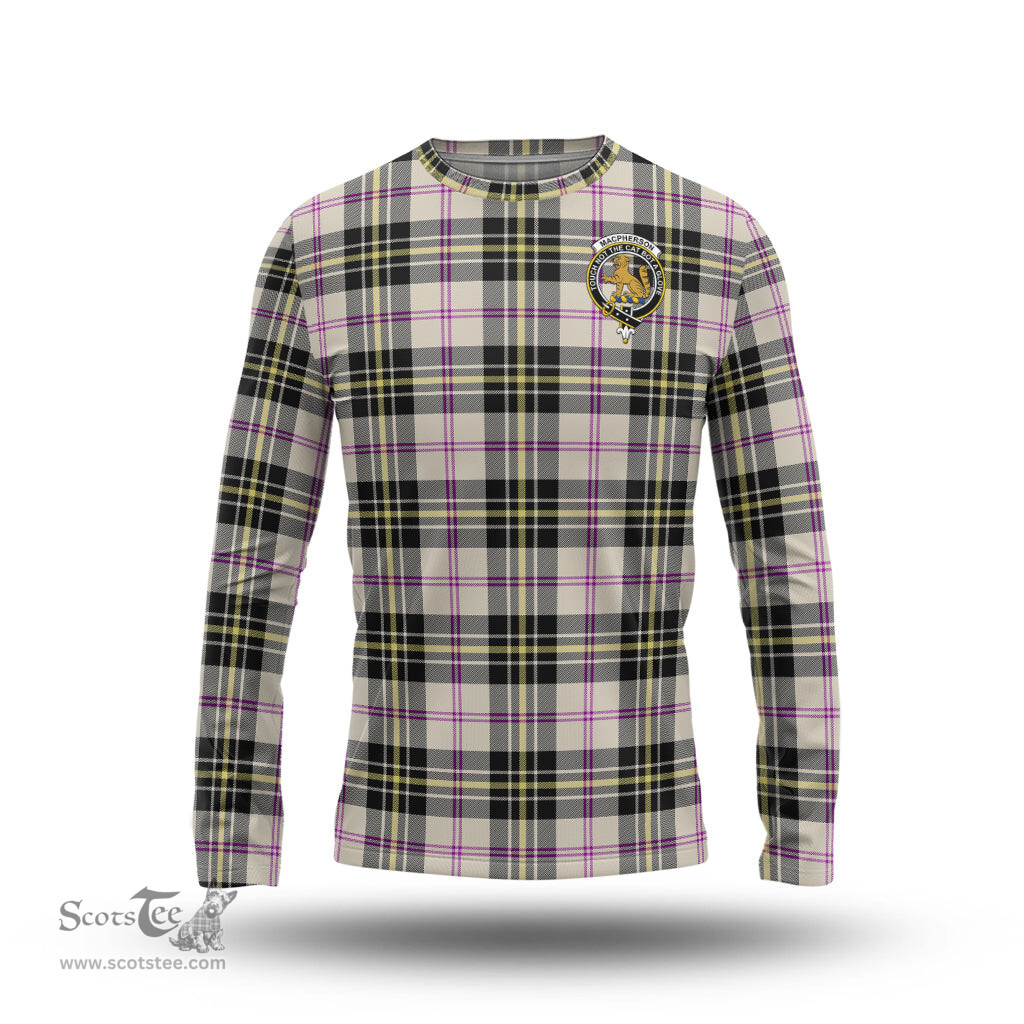 ScotsTee Shop Scottish MacPherson Dress Ancient Clan Crest Tartan Long Sleeve T Shirt
