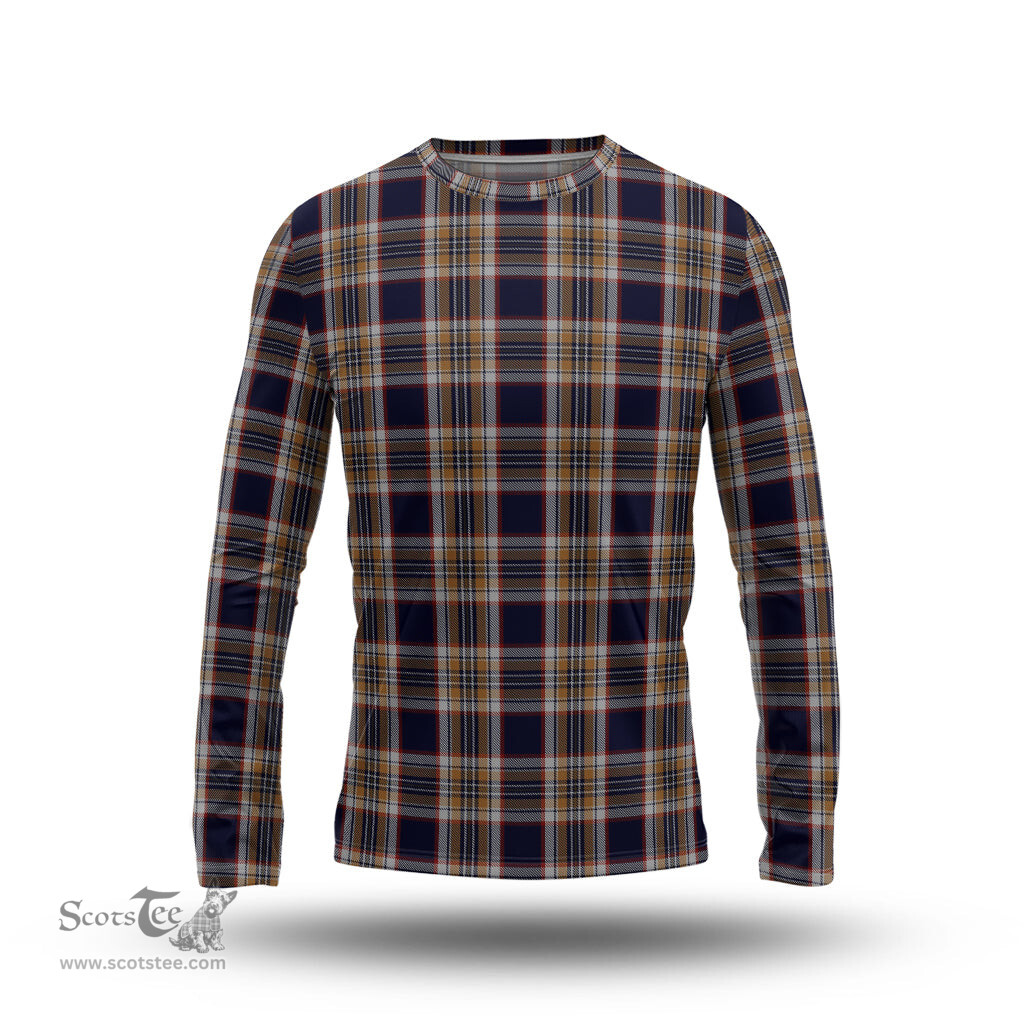 ScotsTee Shop Scottish Stewart Navy Clan Tartan Long Sleeve T Shirt