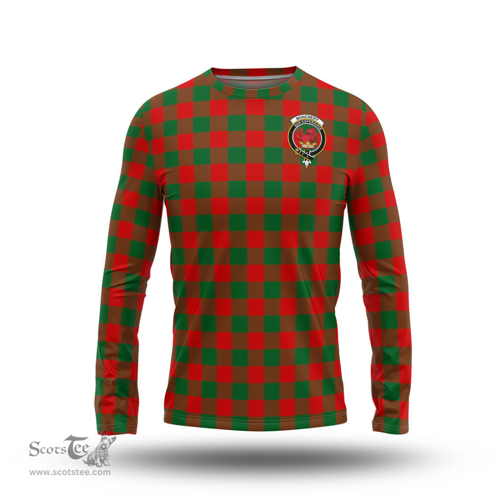 ScotsTee Shop Scottish Moncrieff Modern Clan Crest Tartan Long Sleeve T Shirt