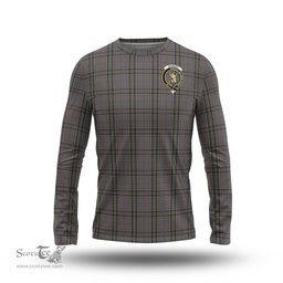ScotsTee Shop Scottish Stewart Grey Clan Crest Tartan Long Sleeve T Shirt
