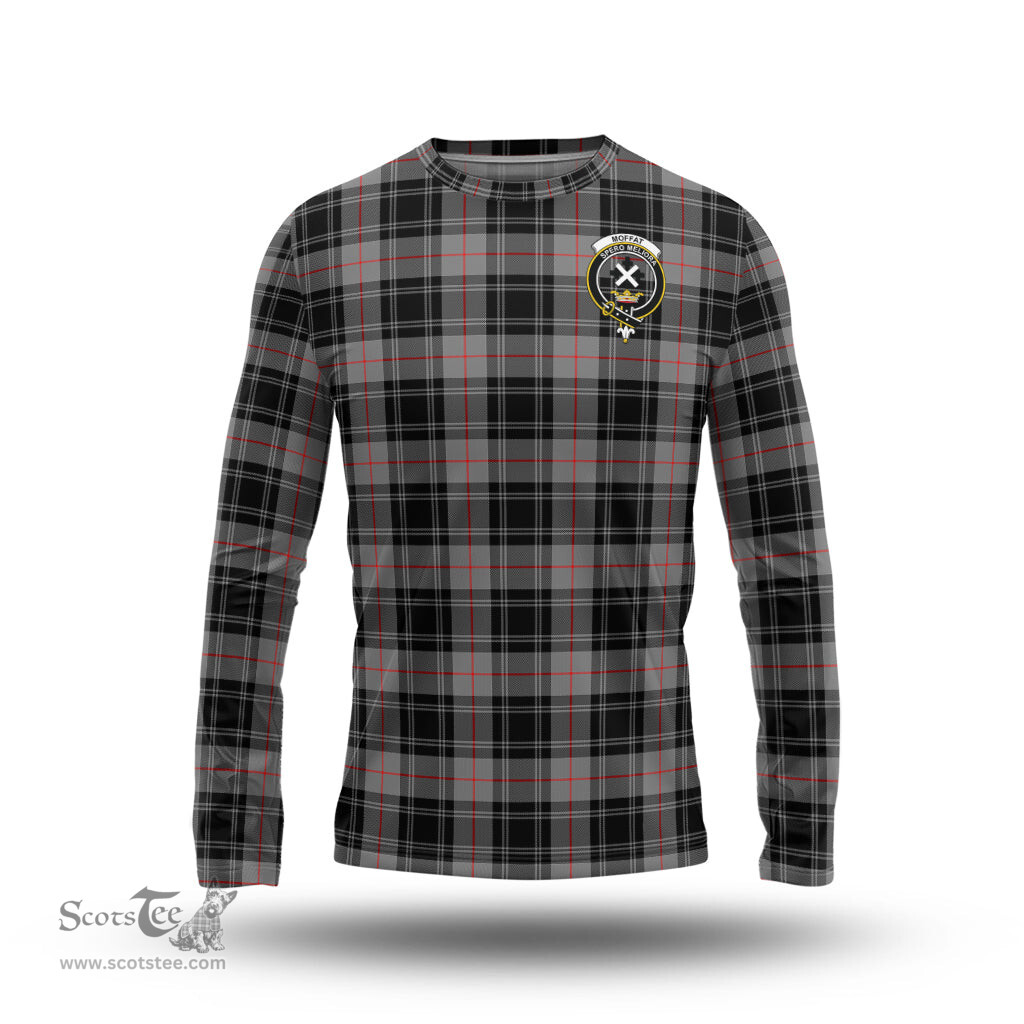ScotsTee Shop Scottish Moffat Modern Clan Crest Tartan Long Sleeve T Shirt