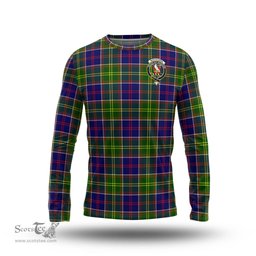 ScotsTee Shop Scottish Whitefoord Modern Clan Crest Tartan Long Sleeve T Shirt