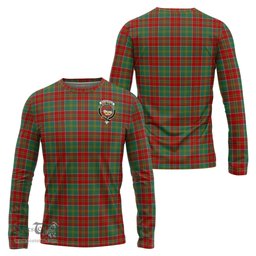 ScotsTee Shop Scottish MacDonald of Kingsburgh Clan Crest Tartan Long Sleeve T Shirt
