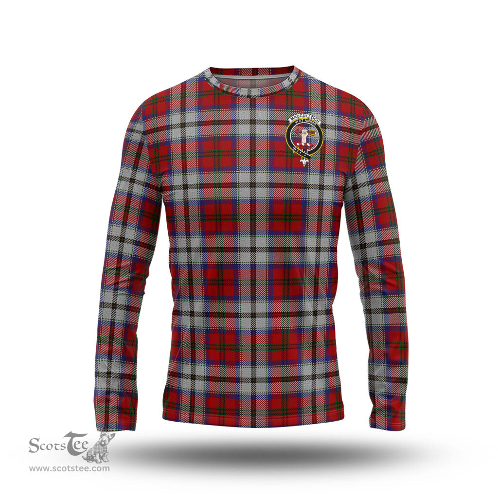 ScotsTee Shop Scottish MacCulloch Dress Clan Crest Tartan Long Sleeve T Shirt