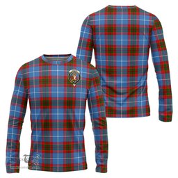ScotsTee Shop Scottish Skirving Clan Crest Tartan Long Sleeve T Shirt